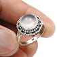 Gift For Woman Natural Rose Quartz Cocktail Ring 925 Sterling Silver S9