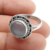Natural Chalcedony Gemstone 925 Silver Cocktail Ring For Women C18