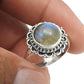 Gift For Woman Cocktail Ring 925 Silver Natural Labradorite Gemstone Z20