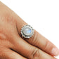 Gift For Her 925 Silver Natural Rainbow Moonstone Cocktail Ring K18