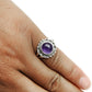 Natural Amethyst Gemstone Cocktail Ring 925 Sterling Silver Jewelry S4