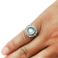 Natural Labradorite Gemstone 925 Silver Cocktail Ring For Girls O21