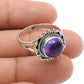 Natural Amethyst Gemstone Cocktail Ring 925 Sterling Silver Jewelry S4
