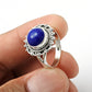 Gift For Woman Natural Lapis Lazuli Cocktail Ring 925 Silver B10