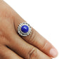Gift For Woman Natural Lapis Lazuli Cocktail Ring 925 Silver B10