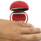 Natural Golden Rutile Cocktail Moon Adjustable Ring 925 Silver For Girls X20