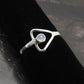 Natural Rainbow Moonstone Solid 925 Sterling Silver Bezel Band Ring