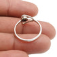Natural Amethyst Sterling Silver Mother February Promise Band Birthday Ring
