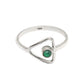 Round Green Onyx Stone Boho Band Promise Wife Ring Solid Sterling Silver