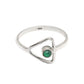 Round Green Onyx Stone Boho Band Promise Wife Ring Solid Sterling Silver