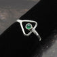 Round Green Onyx Stone Boho Band Promise Wife Ring Solid Sterling Silver