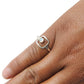 Natural Rainbow Moonstone Promise Band Birthday Ring 925 Sterling Silver