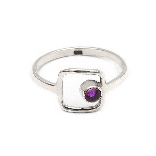 July Birthstone Ruby Gemstone 925 Silver Ring Jewelry