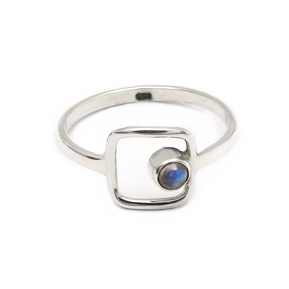 Labradorite Stone 925 Silver Cocktail Third Eye Chakra Boho Ring Jewelry