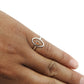 Natural Carnelian 925 Sterling Silver Boho Band Statement Evil Eye Ring