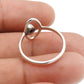 Natural Carnelian 925 Sterling Silver Boho Band Statement Evil Eye Ring