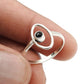 Black Onyx Gemstone Statement Band Daughter Evil Eye Ring 925 Sterling Silver