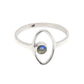Natural Labradorite 925 Silver Wedding Evil Eye Band Promise Ring Jewelry