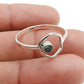 Sterling Silver Heart Chakra Emerald Gemstone Cocktail Bezel Artisan Ring