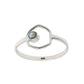 Rainbow Moonstone Gemstone Band Crown Chakra Ring Solid Sterling Silver
