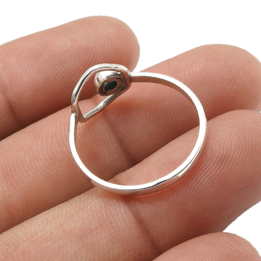 Rainbow Moonstone Gemstone Band Crown Chakra Ring Solid Sterling Silver