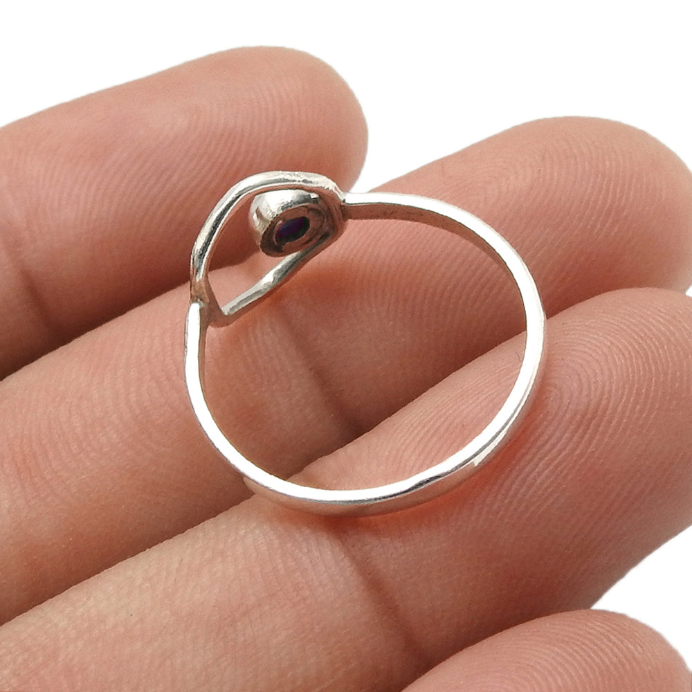 Sterling Silver Heart Chakra Emerald Gemstone Cocktail Bezel Artisan Ring