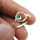 Green Onyx Gemstone Cocktail Sisters Day Art Deco Wife Ring Sterling Silver