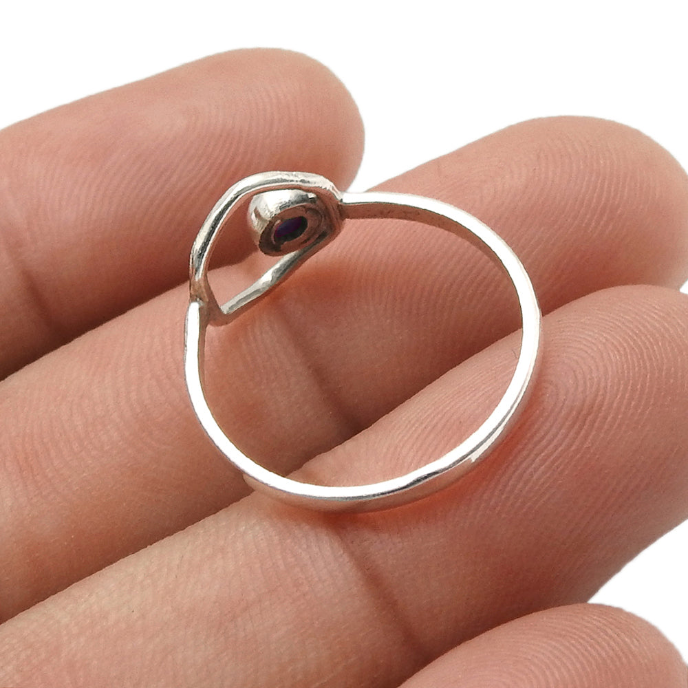 Sterling Silver Root Chakra Natural Black Onyx Sister Art Deco Band Ring