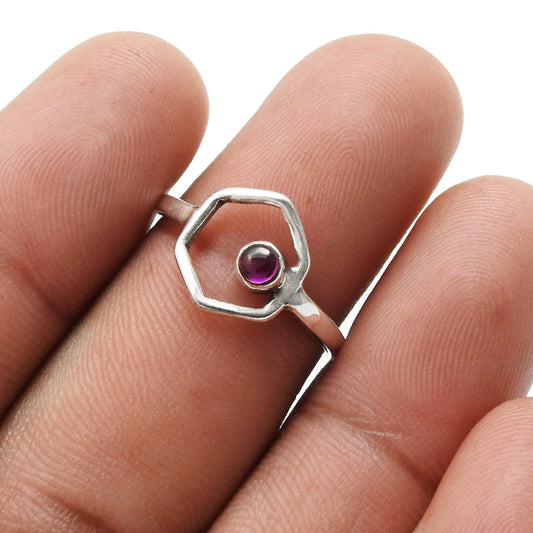 Ruby Gemstone 925 Sterling Silver Birthday Gift Band Ring