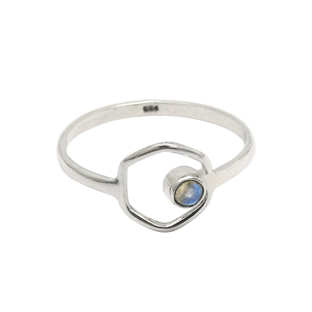 Sterling Silver Labradorite Gemstone Friendship Day Cocktail Statement Ring