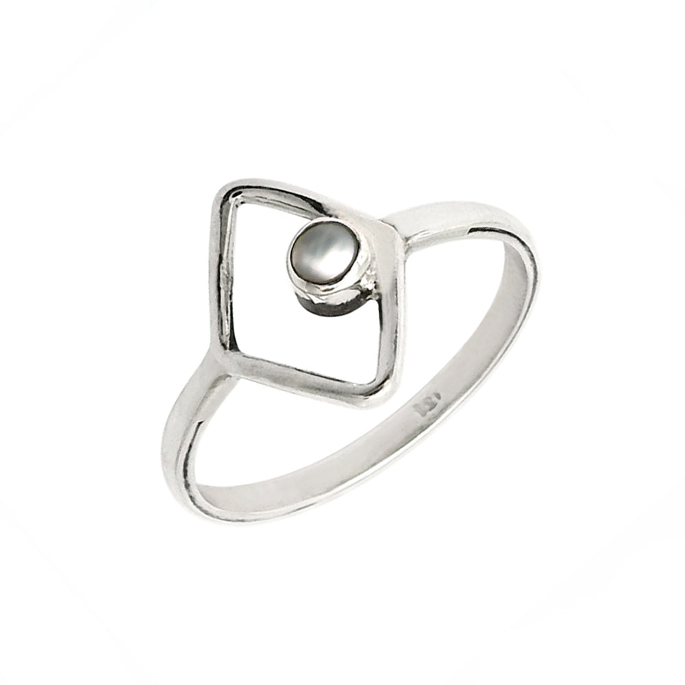 Pearl Ring 925 Sterling Silver Vintage Look Jewelry L5