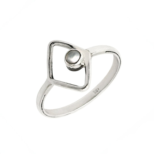 Pearl Ring 925 Sterling Silver Vintage Look Jewelry L5