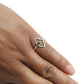 Green Onyx Stone 925 Silver Unique Bezel Band Wife Boho Statement Ring