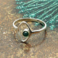 Green Onyx Stone 925 Silver Unique Bezel Band Wife Boho Statement Ring