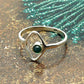 Green Onyx Stone 925 Silver Unique Bezel Band Wife Boho Statement Ring