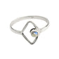 Rainbow Moonstone Stone Solid Sterling Silver Bezel Band Engagement Ring