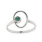 Natural Green Onyx Anniversary Drop Promise Band Daughter Ring Solid Silver