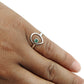 Natural Green Onyx Anniversary Drop Promise Band Daughter Ring Solid Silver