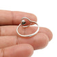 Natural Green Onyx Anniversary Drop Promise Band Daughter Ring Solid Silver