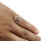 Solid 925 Silver Natural Black Onyx Gemstone Promise Band Ring