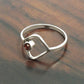 Garnet Stone 925 Silver Statement Wedding Band Promise Art Deco Ring
