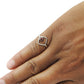 Garnet Stone 925 Silver Statement Wedding Band Promise Art Deco Ring