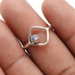 Natural Rainbow Moonstone Statement Band Promise Bezel Ring Solid Silver