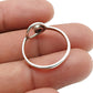 Round Natural Labradorite 925 Silver Mother Birthday Band Engagement Ring