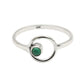 Green Onyx Gemstone 925 Solid Silver Sister Birthday Band Bezel Boho Ring
