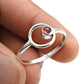 Root Chakra Garnet Gemstone 925 Sterling Silver Promise Bezel Band Ring