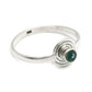 Green Onyx Stone Bezel Anniversary Wedding Band Daughter Ring 925 Silver