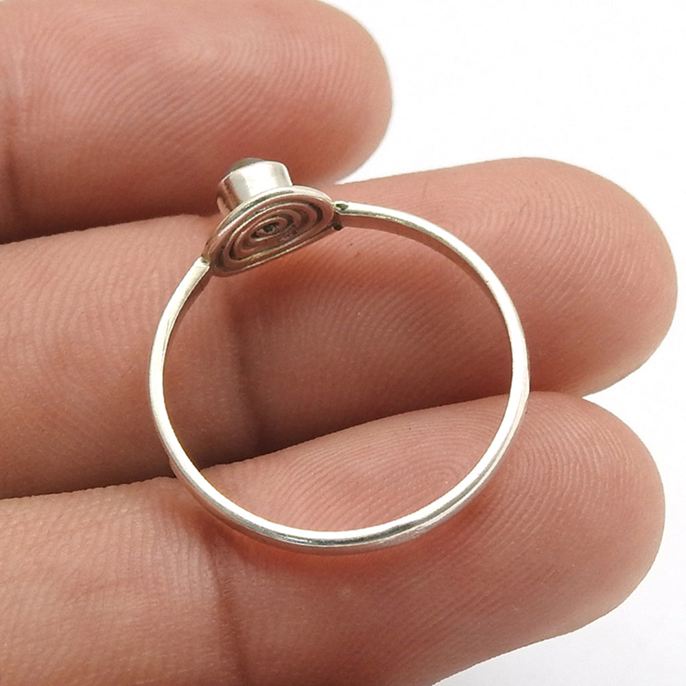 Third Eye Chakra Labradorite Gemstone 925 Silver Band Promise Ring Jewelry