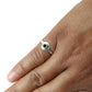 Natural Black Onyx Solid Sterling Silver Mother Bezel Band Promise New Ring
