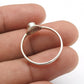 Round Rainbow Moonstone Stone 925 Sterling Silver Band Sister Bezel Ring